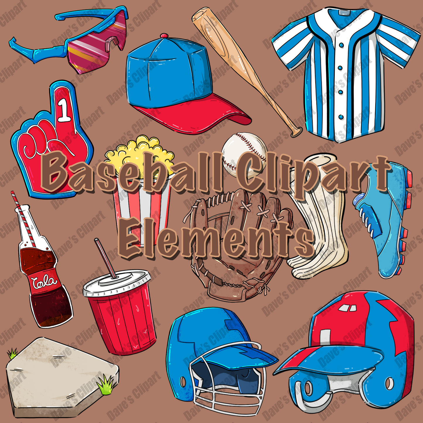 Baseball Clipart Elements
