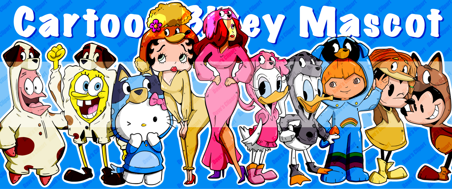 Cartoon Bluwi Mascot