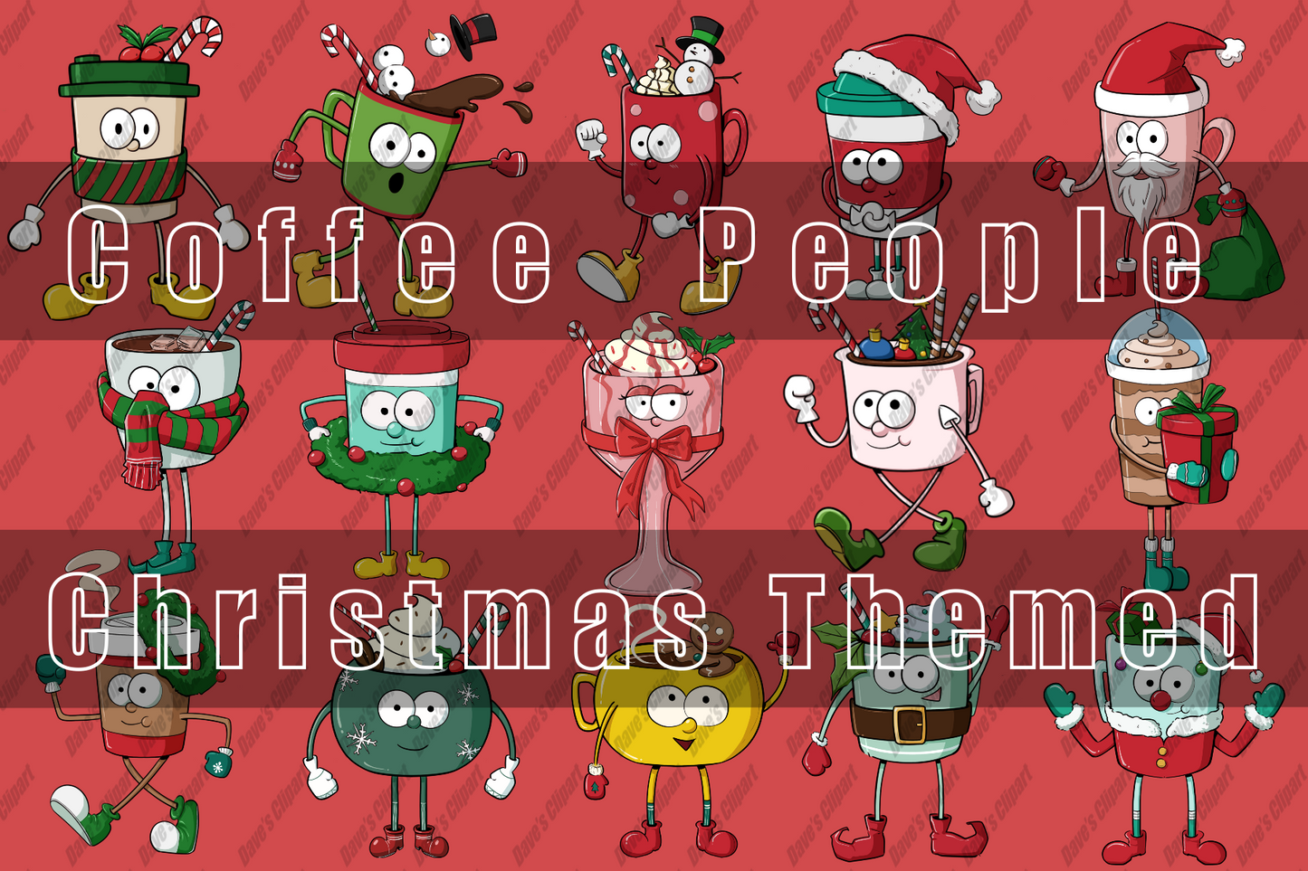 Coffe People Christmas Themed