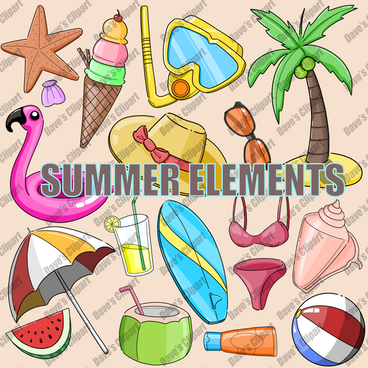 Summer Beach Elements