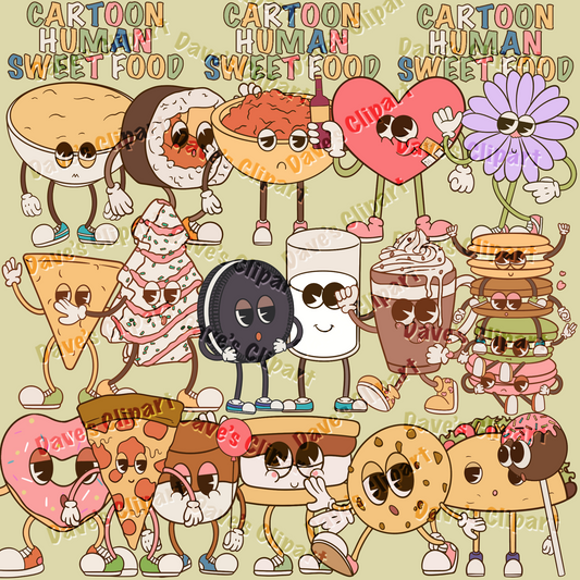 Cartoon Human Sweet Food