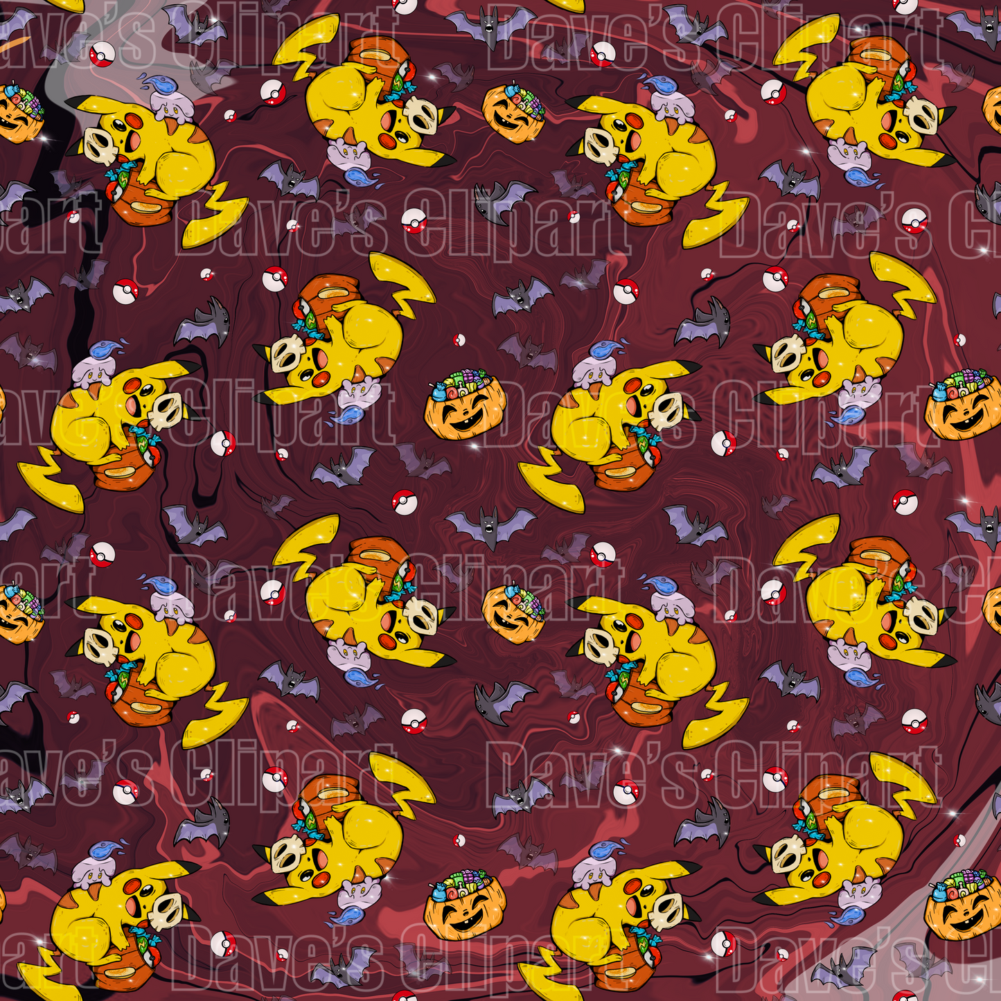 Pikachu Liquified Seamless Pattern#01