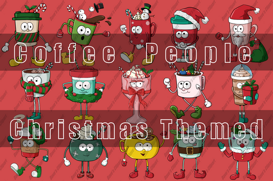 Coffe People Christmas Themed