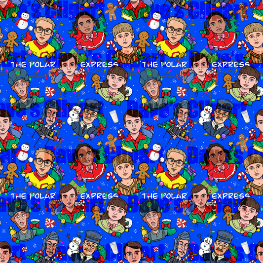 The polar Express Seamless Pattern Semi Exclusive(includes transparent bg)