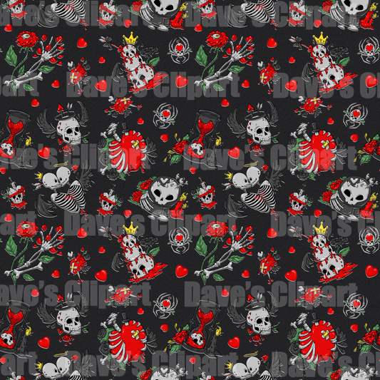 Gothic Valentines (Black and Transparent BG)